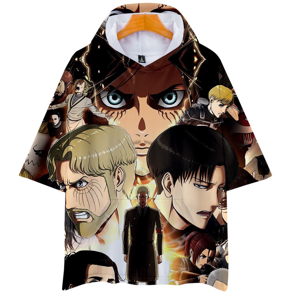 attack on titan anime 3d printed hoodie T-shirt