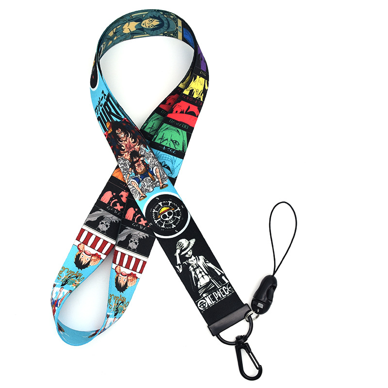 one piece anime  keychain lanyard phonestrap ( 45cm*2.5cm )