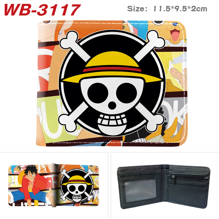 One Piece anime wallet 11.5cm*9.5cm*2cm 17 styles