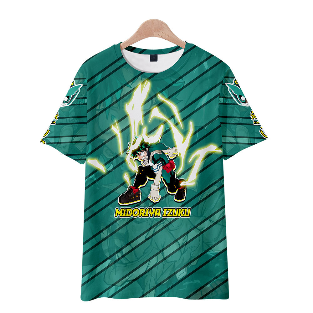 my hero academia anime 3d short sleeve T-shirt