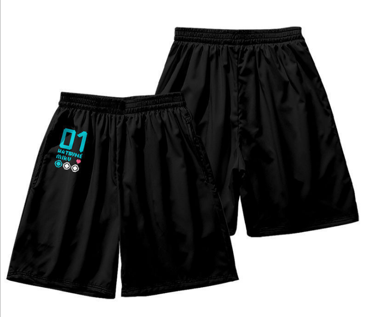 miku hetsune anime 3d printed short pants