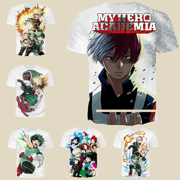 my hero academia anime 3D Printing T-shirt