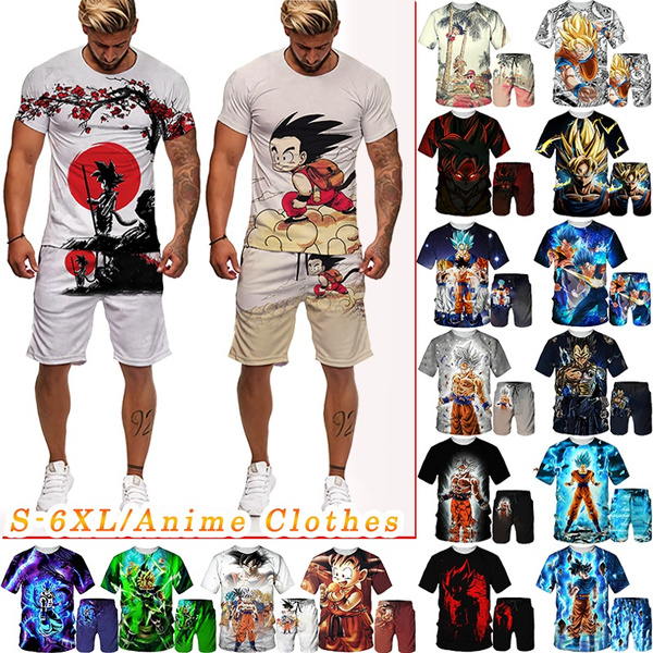 dragon ball anime 3D Printing T-shirt + Shorts set price for 1 set