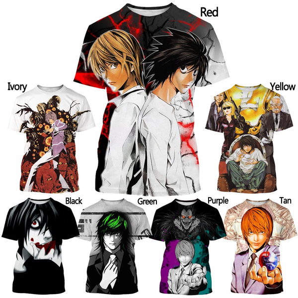 death note anime 3D Printing T-shirt