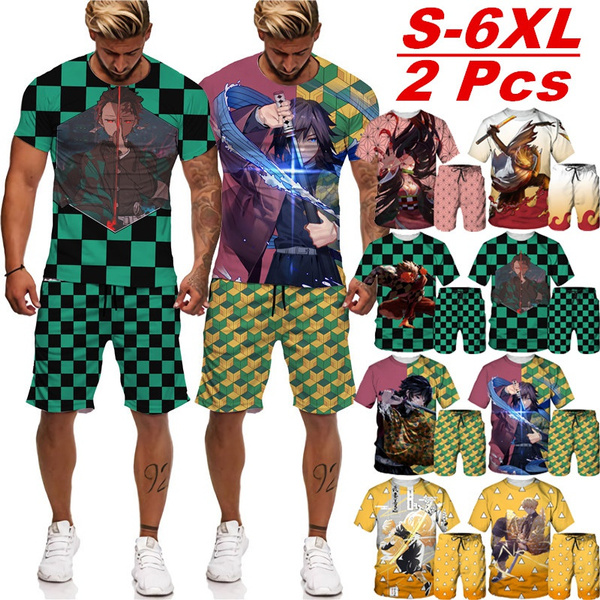 demon slayer kimets anime 3D Printing T-shirt + Shorts set price for 1 set