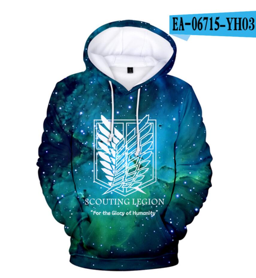 Attack on Titan anime hoodie, 16 styles