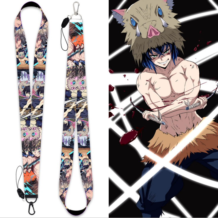 demon slayer anime keychain lanyard phonestrap ( 45cm*2.5cm )