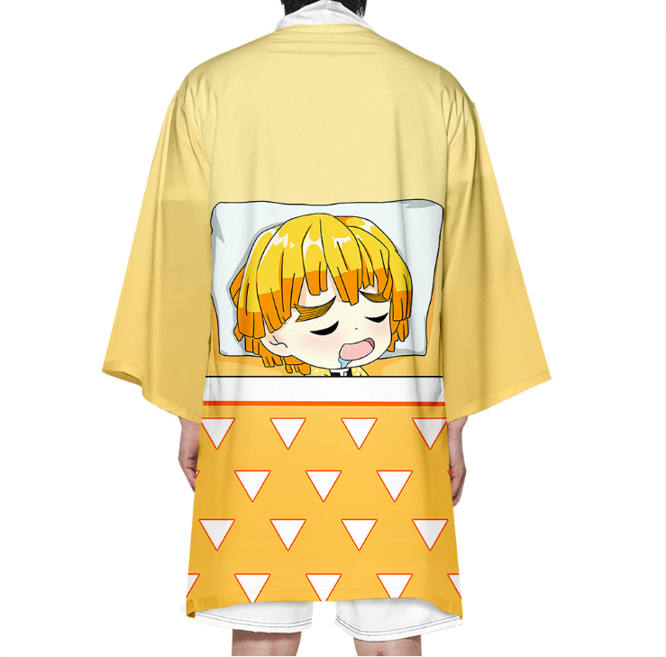 demon slayer anime 3d fashion long kimono