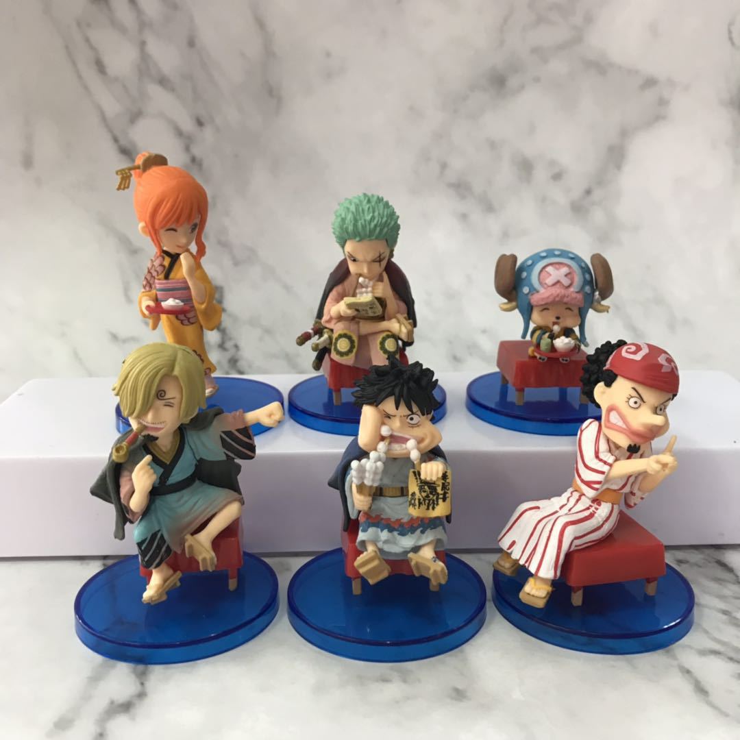 One Piece anime figure price for a set of 6 pcs