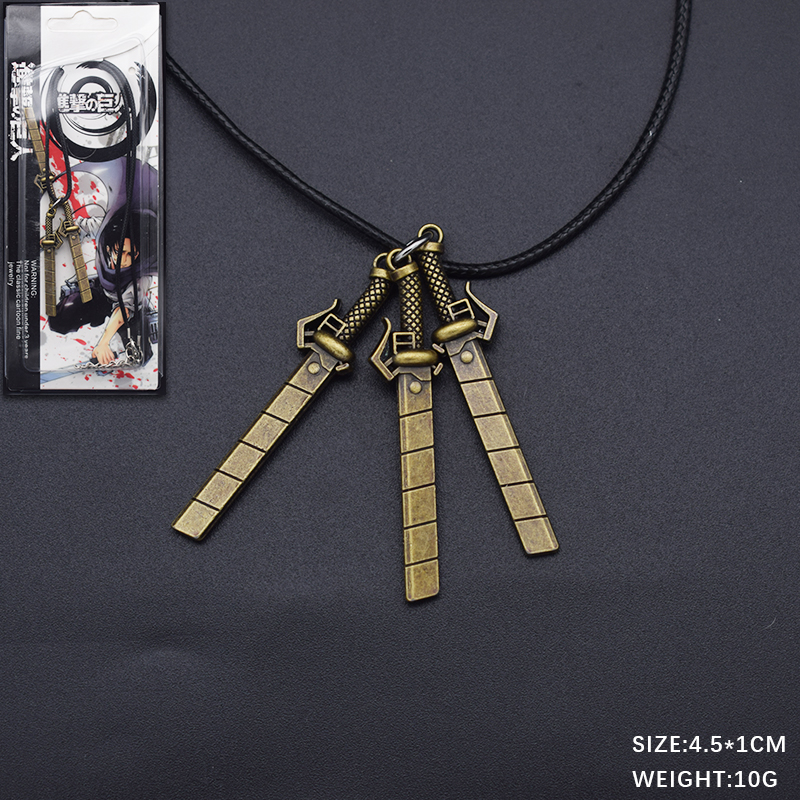 attack on titan anime necklace