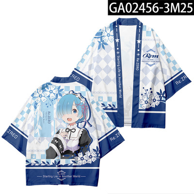 Re:Zero kara Hajimeru Isekatsu anime Kimono T-shirt