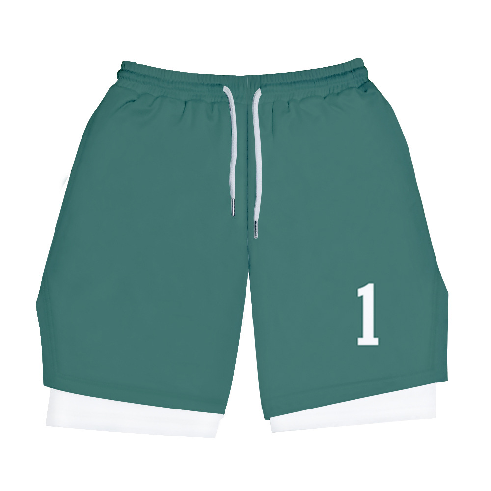 haikyuu anime 3D double layer sports pants