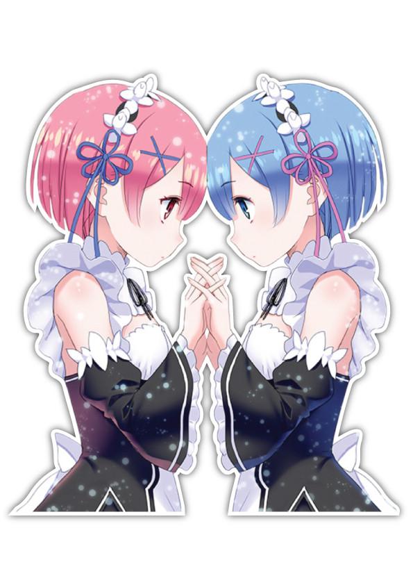 Re: Zero Kara Hajimeru Isekai Seikatsu anime car sticker 4 styles