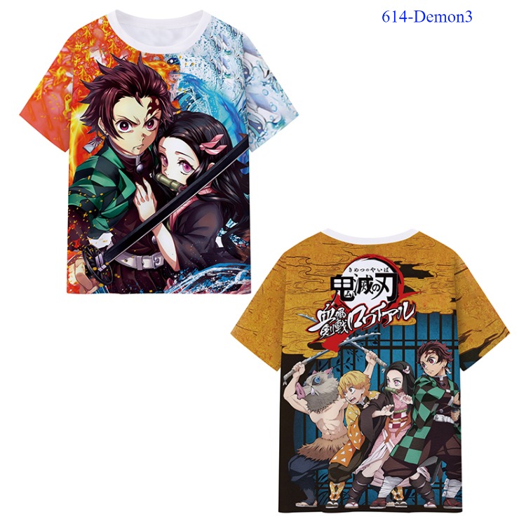 demon slayer kimets anime 3D Printing T-shirt