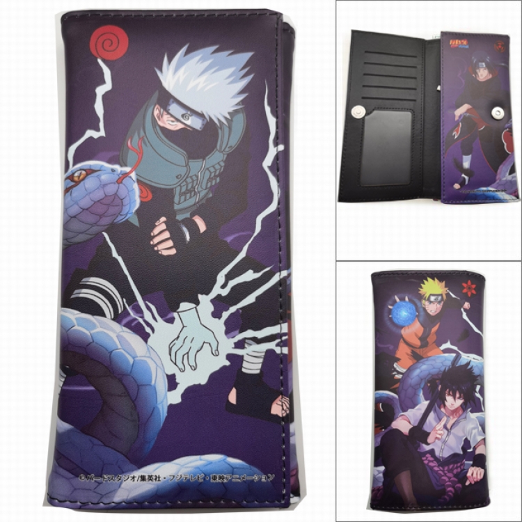 Naruto Long 3 fold magnetic buckle wallet PK-064