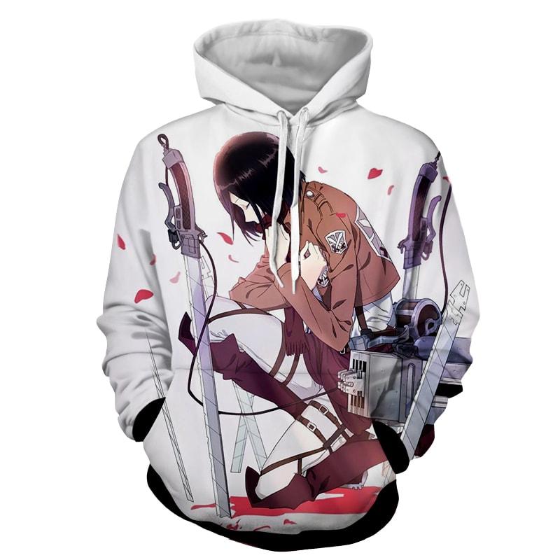 attack on titan anime 3d printed hoodie