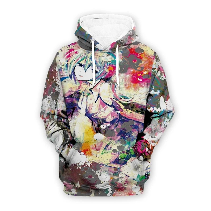 miku hatsune anime 3d printed hoodie