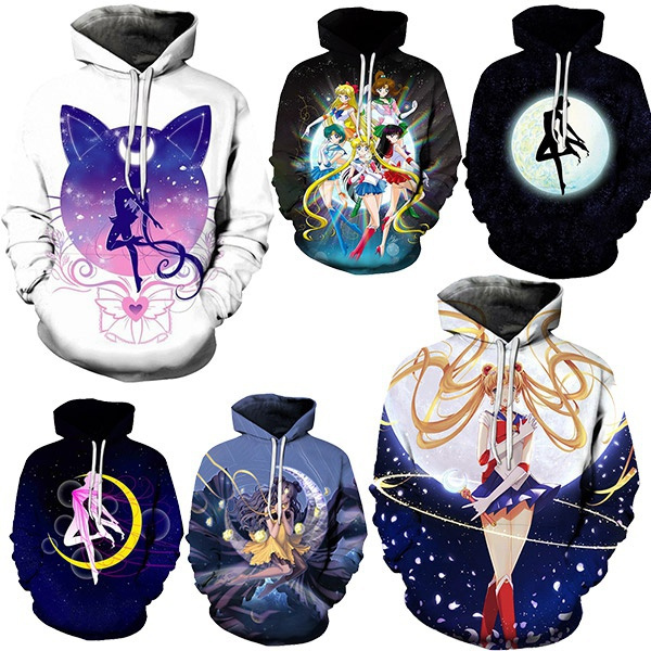 sailormoon anim 3D Printing hoodie