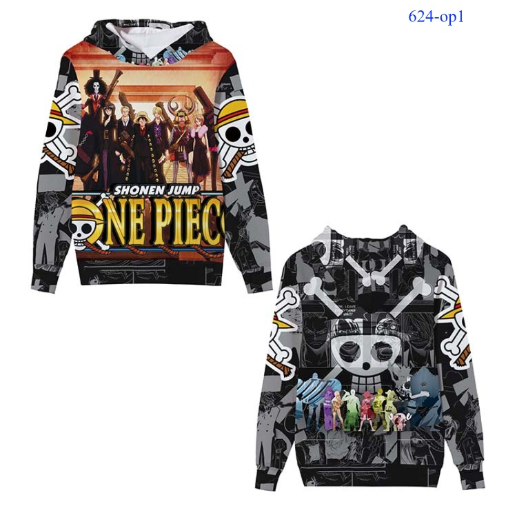 One piece anime 3D printing hoodie