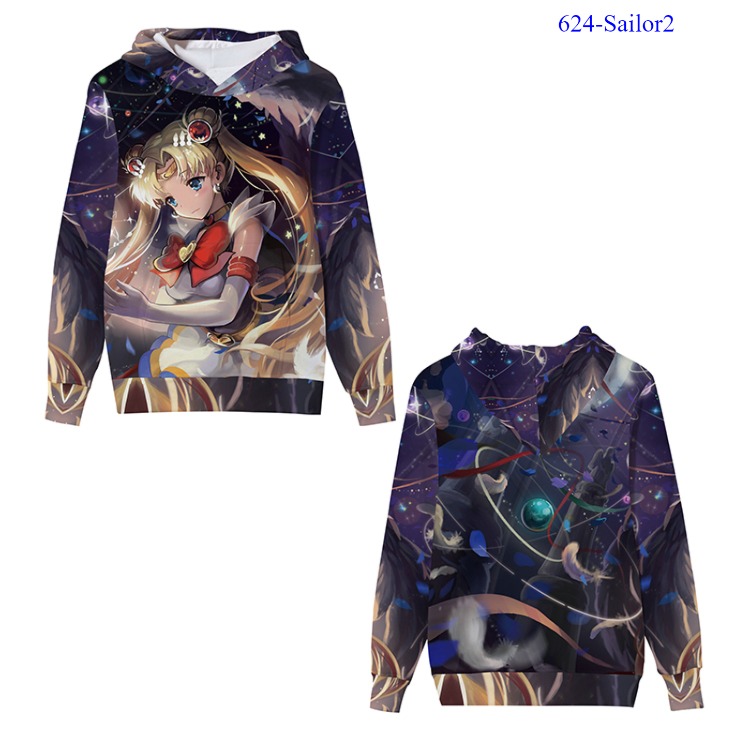 SailorMoon anime 3D printing hoodie