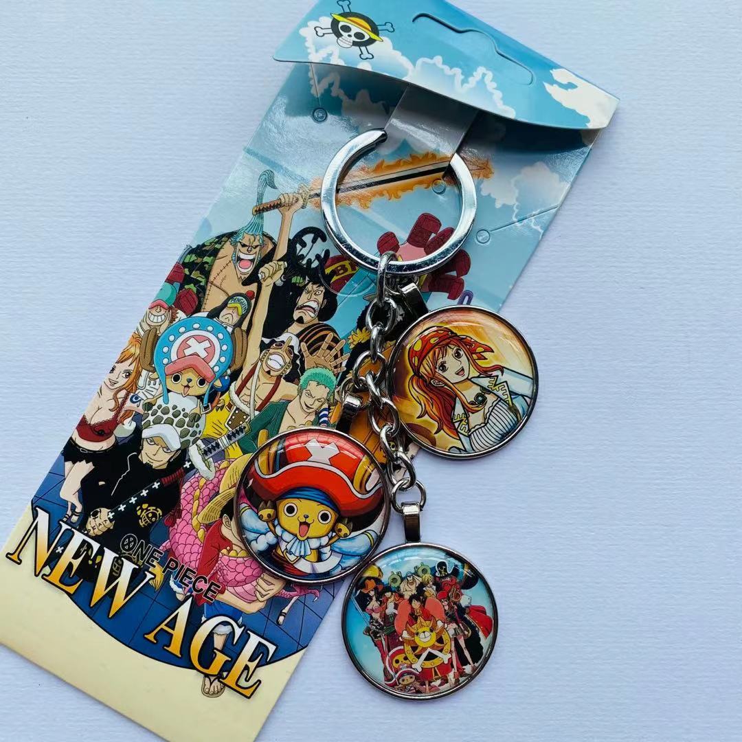 one piece anime keychain