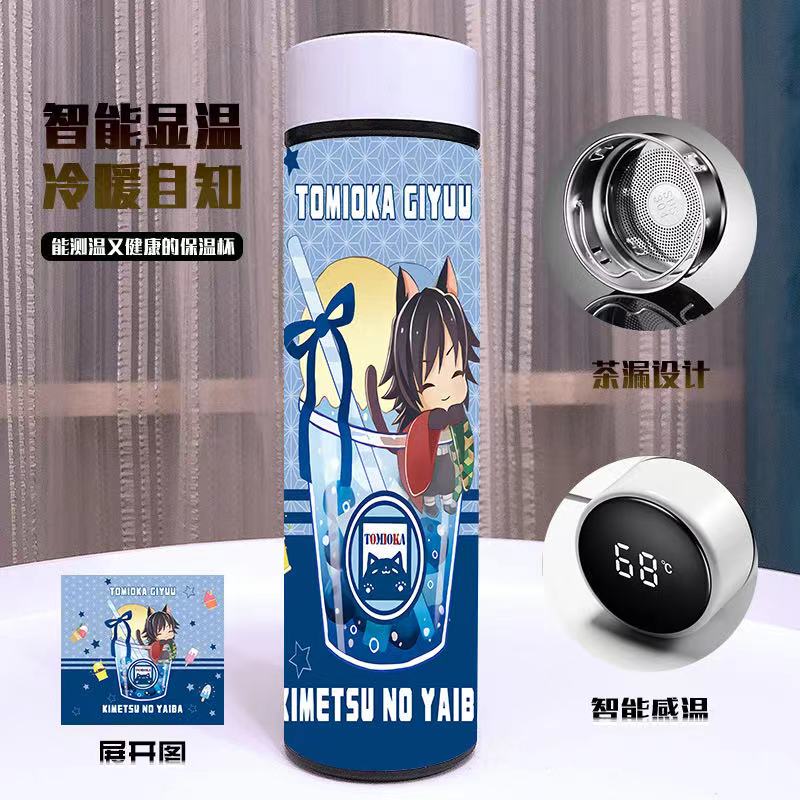 Demon Slayer Kimets anime Full Color vacuum Double layer 304 stainless steel cup 500ml 6 styles