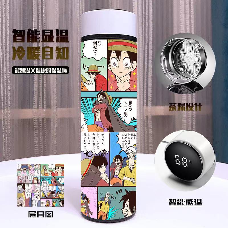 One Piece anime Full Color vacuum Double layer 304 stainless steel cup 500ml 2 styles