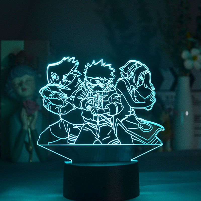 Naruto anime 7 colours LED light