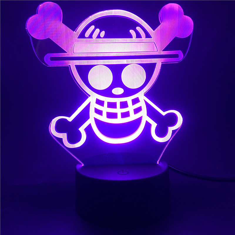 One Piece anime 7 colours LED light 6 styles