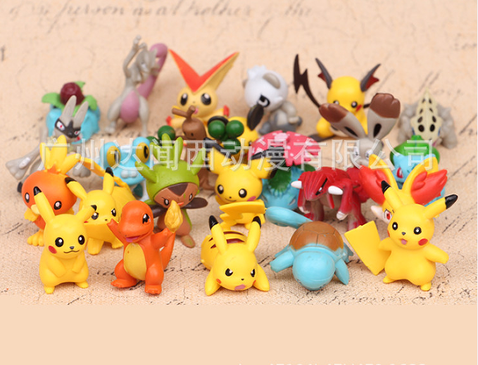 pokemon anime figure 4-6cm for 24 pcs set