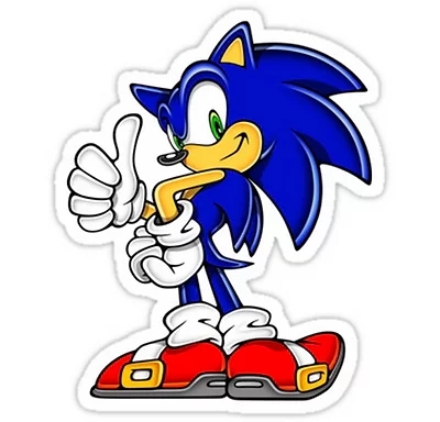 Sonic anime car sticker