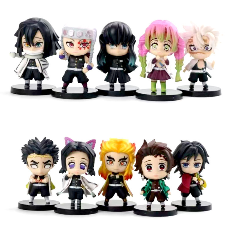 demon slayer kimets anime figure 7.5-8cm for 5 set