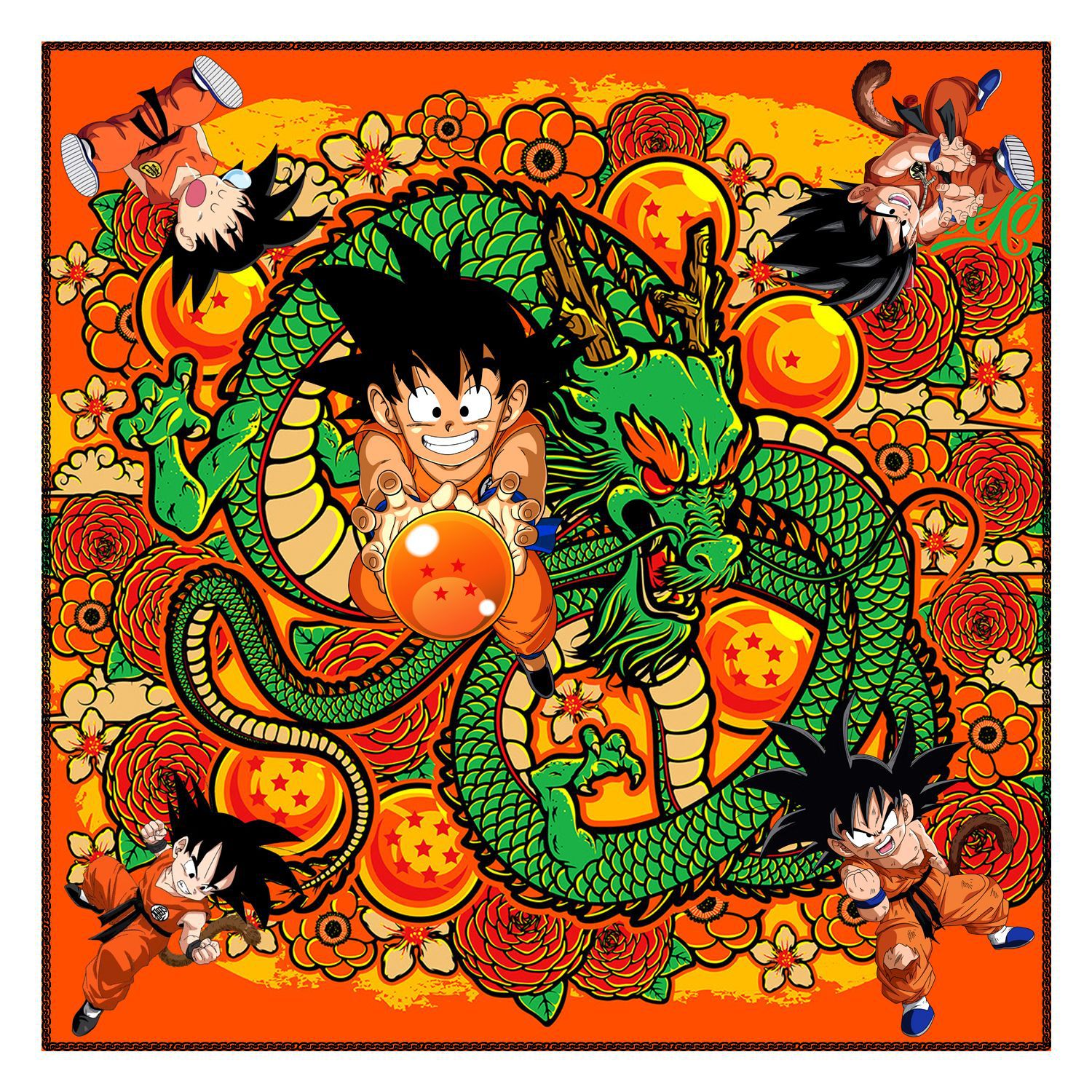 dragon ball anime sports scarf 58*58cm