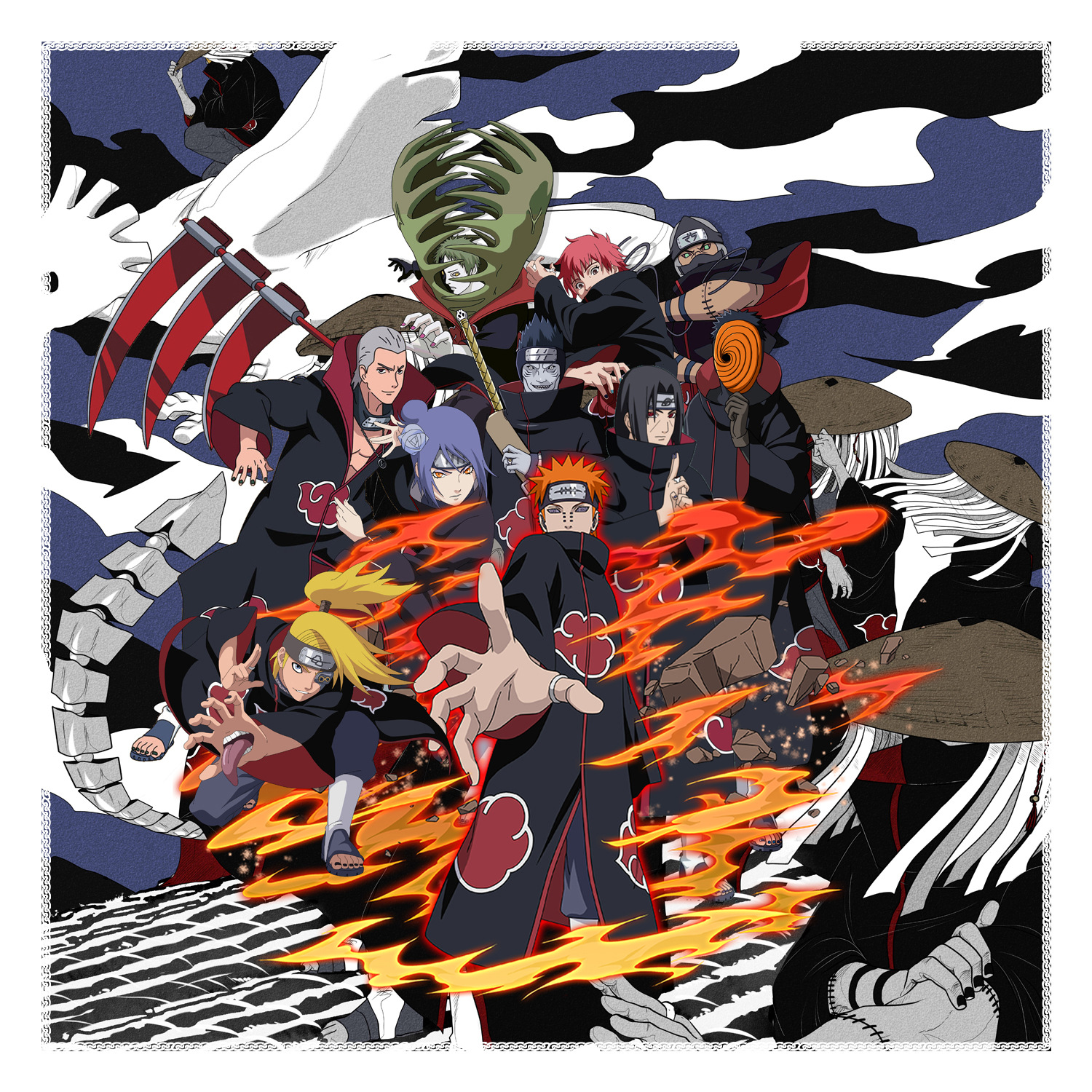 naruto anime sports scarf 58*58cm