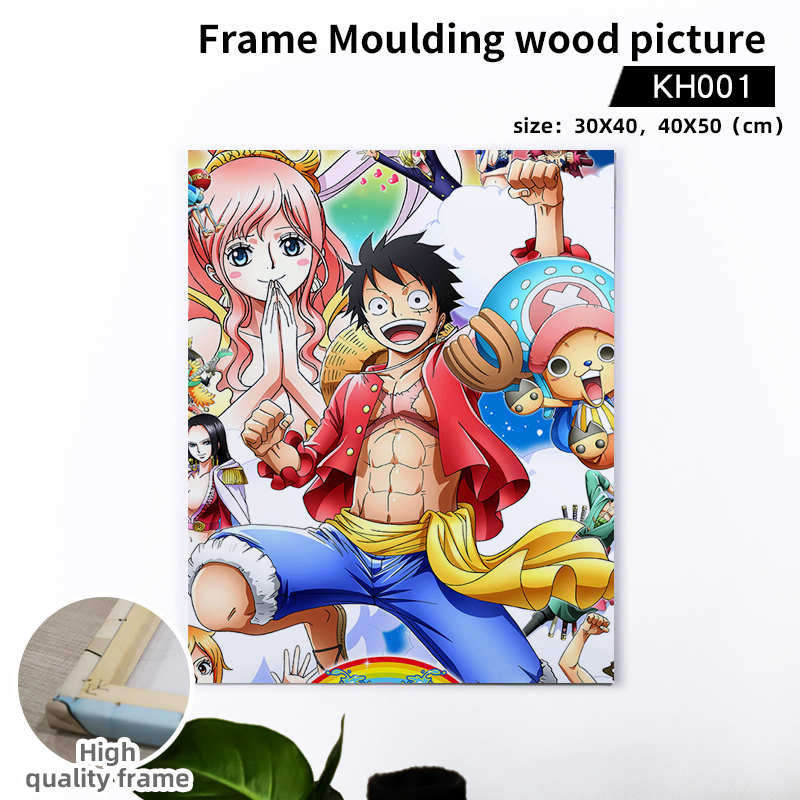 one piece anime Wooden frame hanging picture 40*50cm