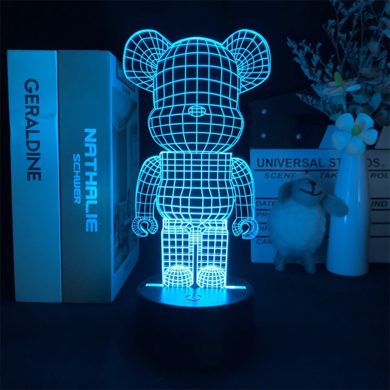 Bearbrick 7 colours LED light