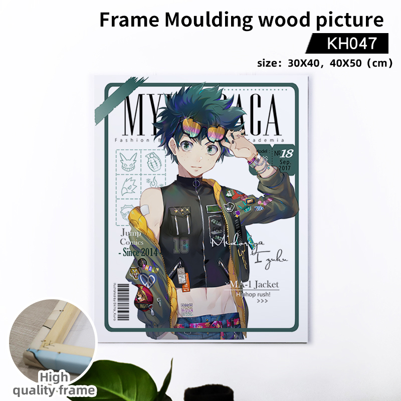 my hero academia anime Wooden frame painting 40*50cm