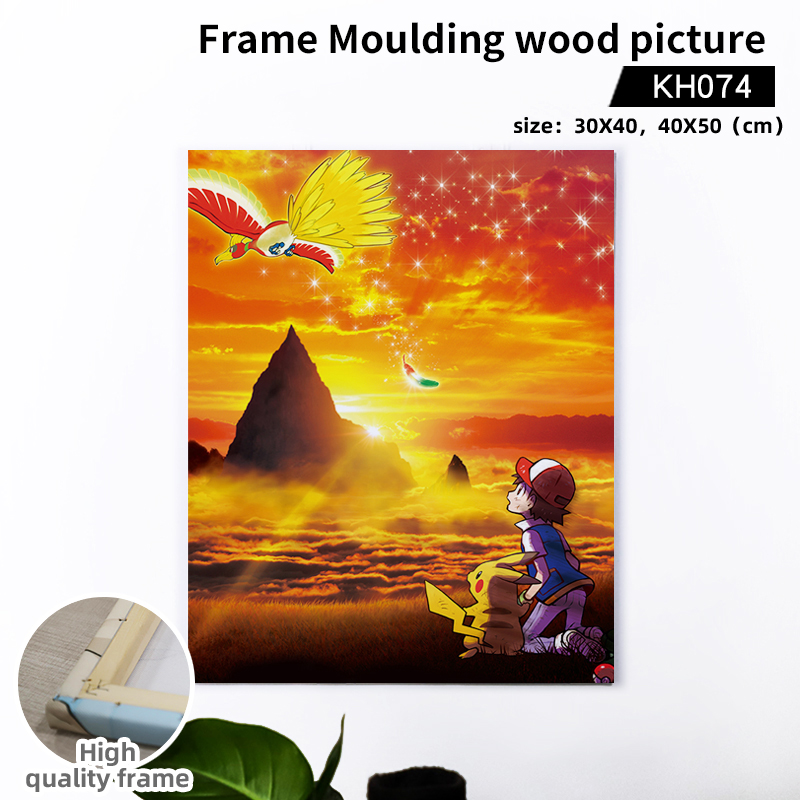 pokemon anime Wooden frame painting 40*50cm