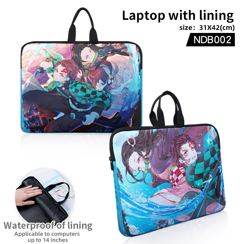 demon slayer kimets anime laptop with lining