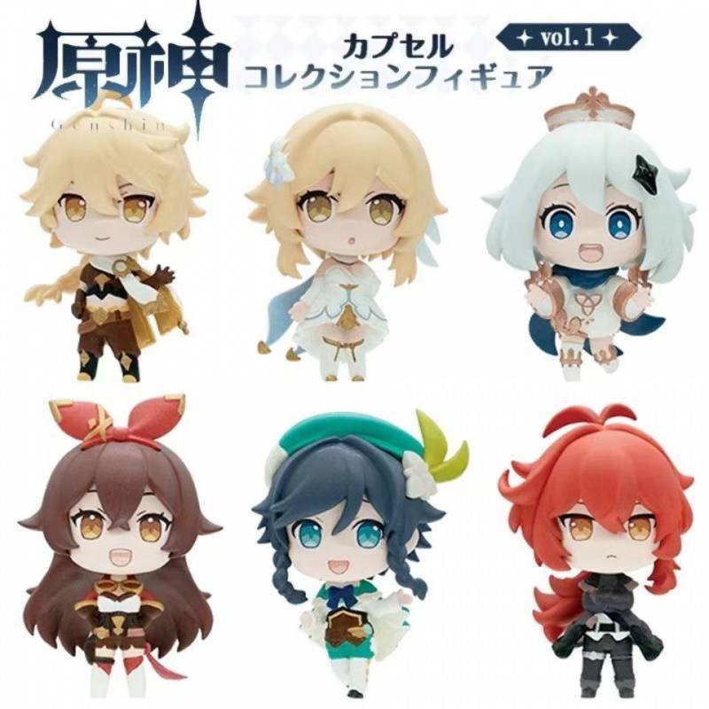 Genshin Impact Noelle anime figure for 6 pcs/set 8cm