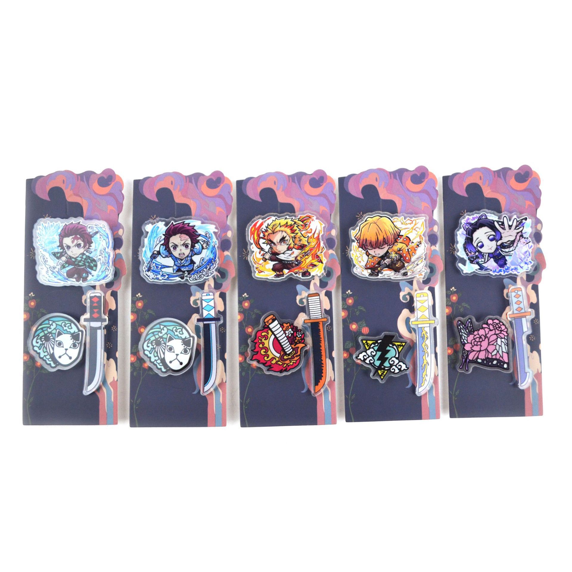 demon slayer kimets anime pin set random selection