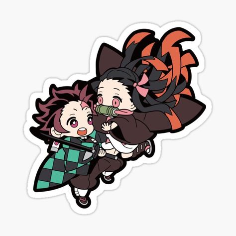 Chibi Demon Tanjiro Vinyl Sticker