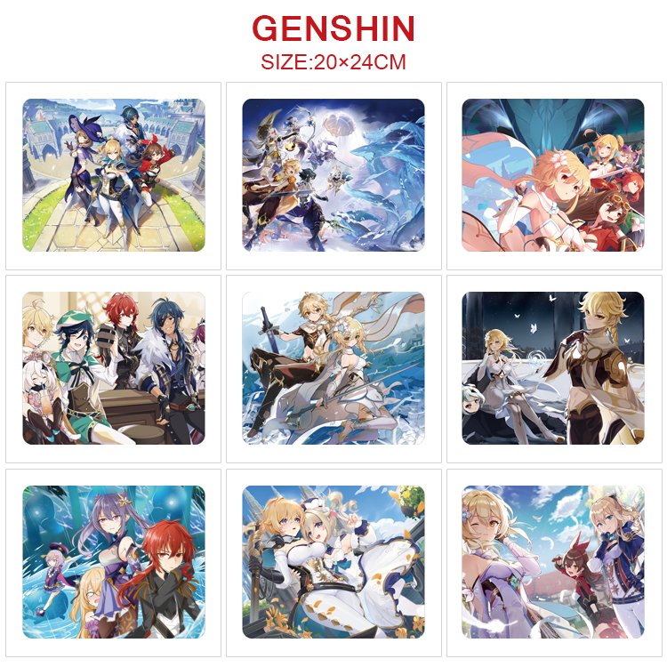 Genshin Impact Noelle anime deskpad for 5 pcs 20*24cm