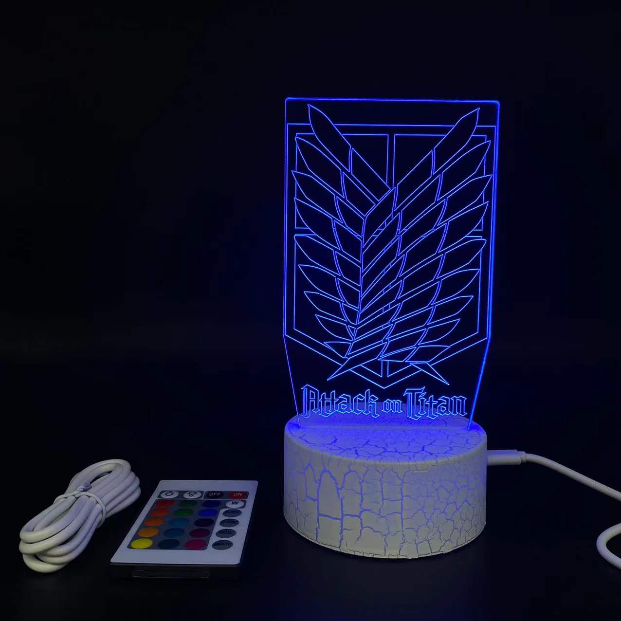 attack on titan anime 7 colours LED light