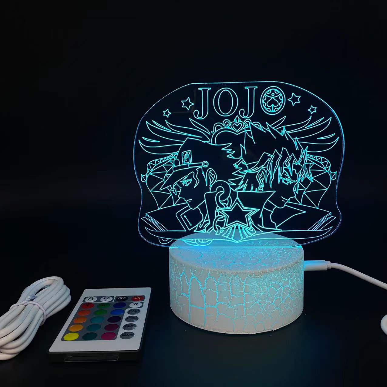 JoJos Bizarre Adventure anime 7 colours LED light