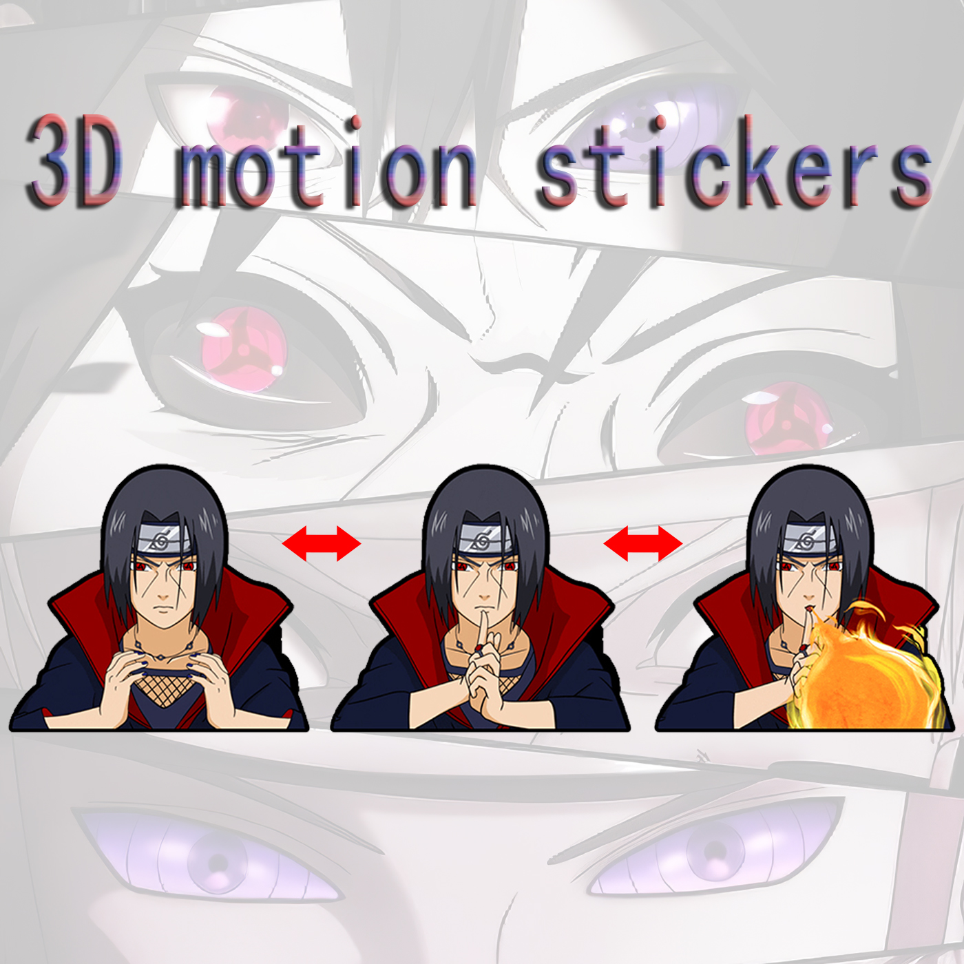 naruto anime 3d sticker