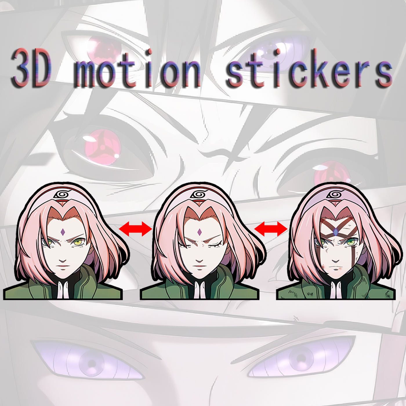 naruto anime 3d sticker