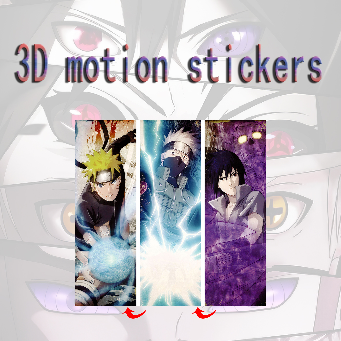 naruto anime 3d sticker