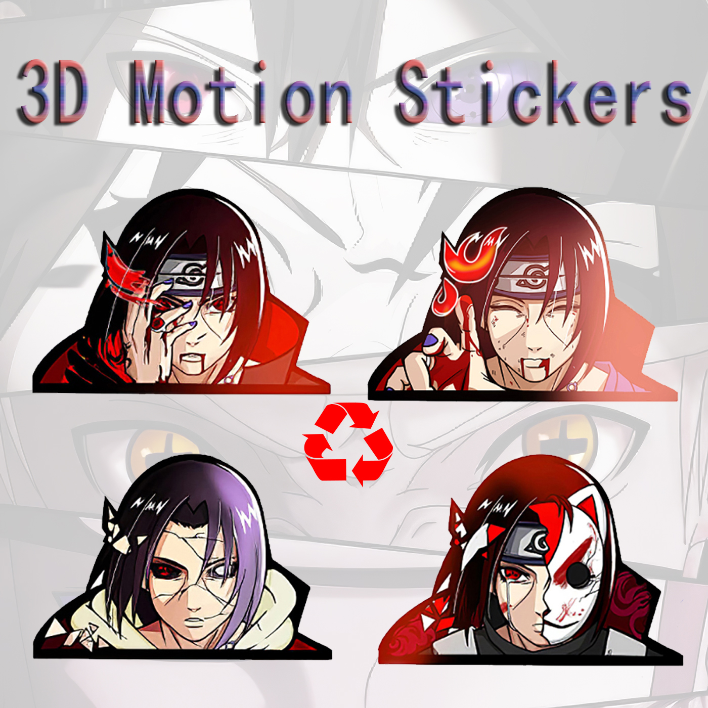 naruto anime 3d sticker