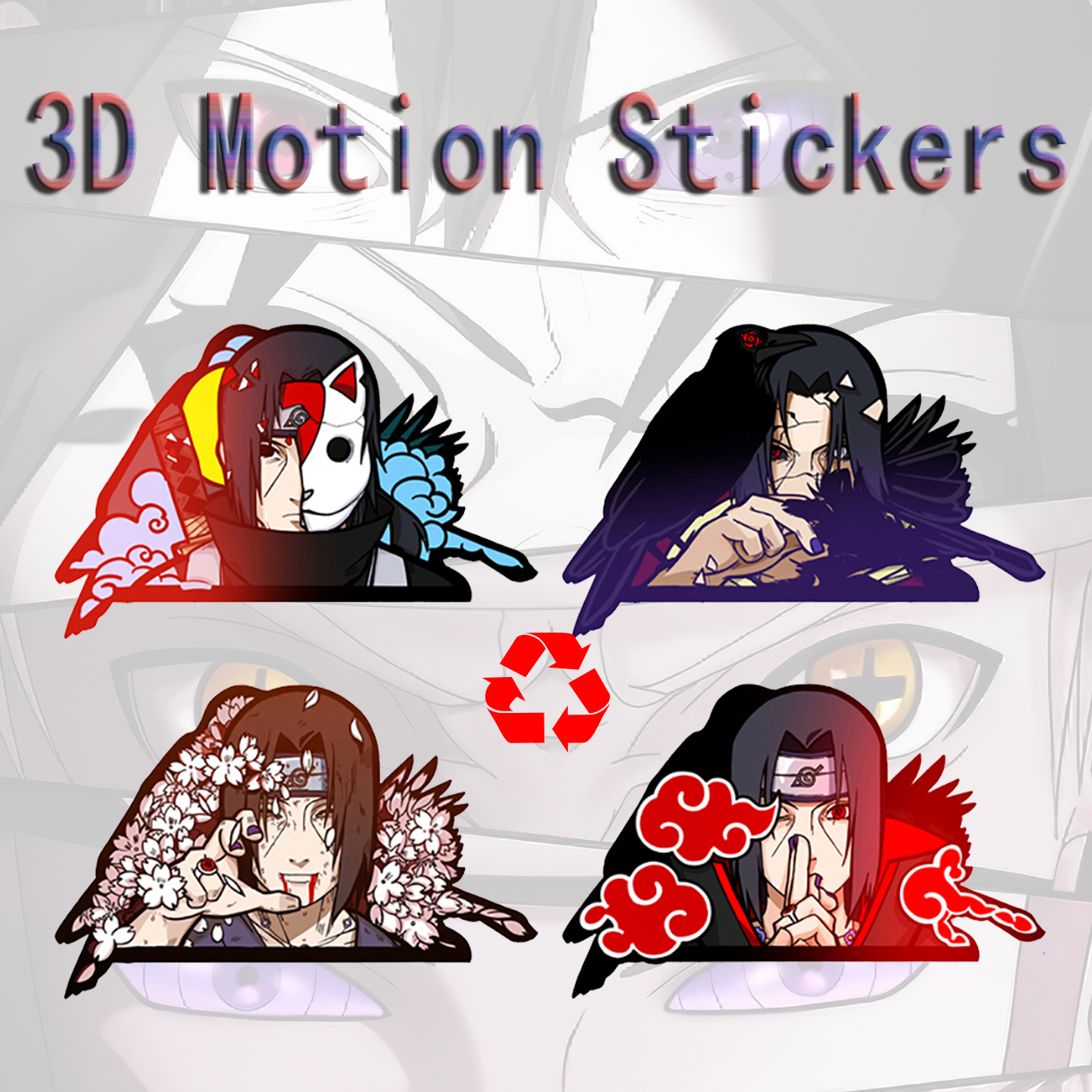 naruto anime 3d sticker